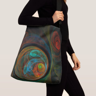 Bolsa Ajustável Renascer Abstrato de Arte Azul