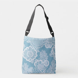 Bolsa Ajustável Renda Branqueadora em arte de IA Azul