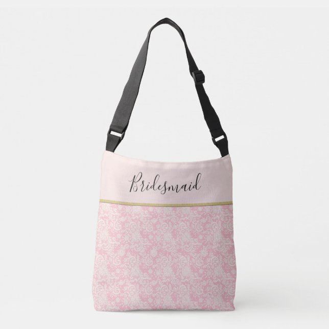 Bolsa Ajustável Rendamado Pessoalizado Rosa e Amarelo  (Frente)