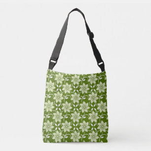 Bolsa Ajustável Repetição de Flor de Oliveira