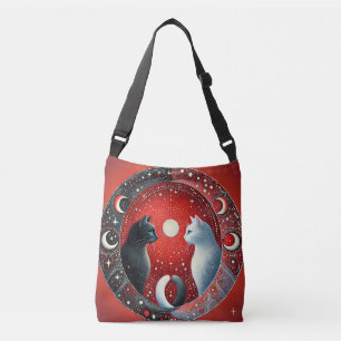 Bolsa Ajustável Representação Artística de Gatos Yin e Yang