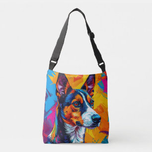 Bolsa Ajustável Retrato Abstrato do Cão Basenji