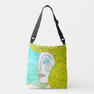 Bolsa Ajustável Retrato Abstrato Funky de uma Mulher