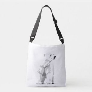 Bolsa Ajustável Retrato de Arte Gráfica do Vetor do Urso Polar Sel