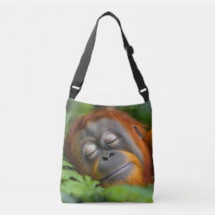 Bolsa Ajustável Retrato de orangotango selvagem relaxando 
