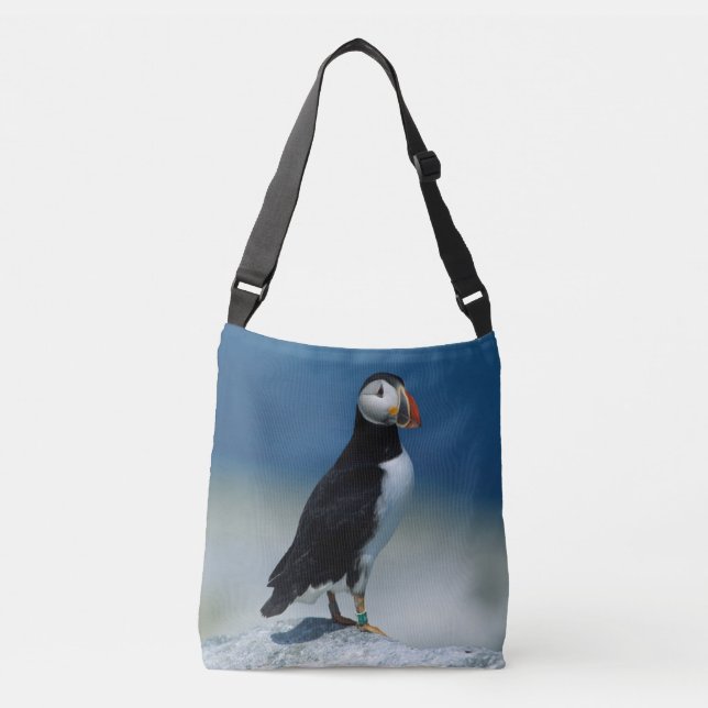 Bolsa Ajustável Retrato de um Papagaio-do-mar (Frente)