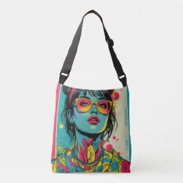 Bolsa Ajustável Retrato Diva Neon Pop - Arte Retroativa Negrito e 