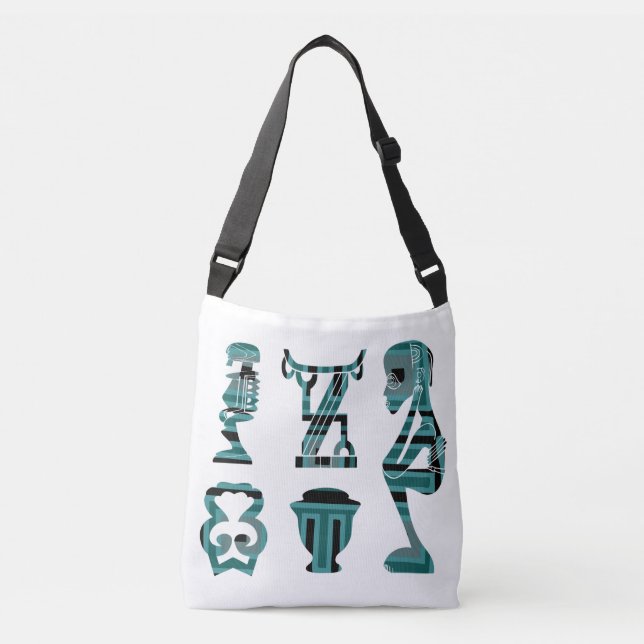 Bolsa Ajustável retrato moderno abstrato africano da arte (Frente)