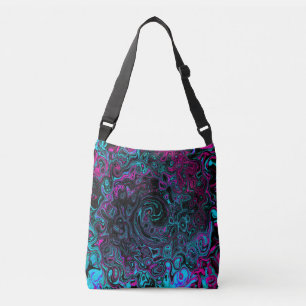 Bolsa Ajustável Retro Aqua Magenta e Abstrato preto
