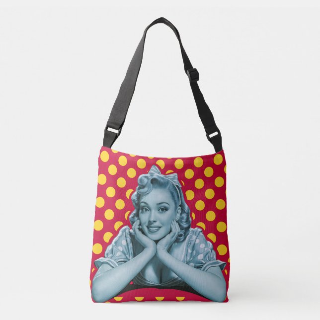 Bolsa Ajustável Retro Pin-Up Girl Pop Art (Frente)
