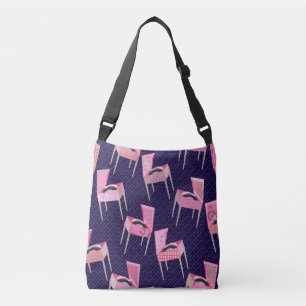 Bolsa Ajustável Retro Retro Retrópico Rosa Divertido Padrão Musi
