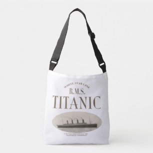 Bolsa Ajustável RMS Titanic Ghost Ship Sepia/White Crossbody Bag