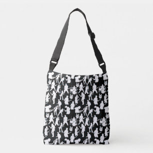 Bolsa Ajustável Rock Band Silhouette Pattern.w Black BG