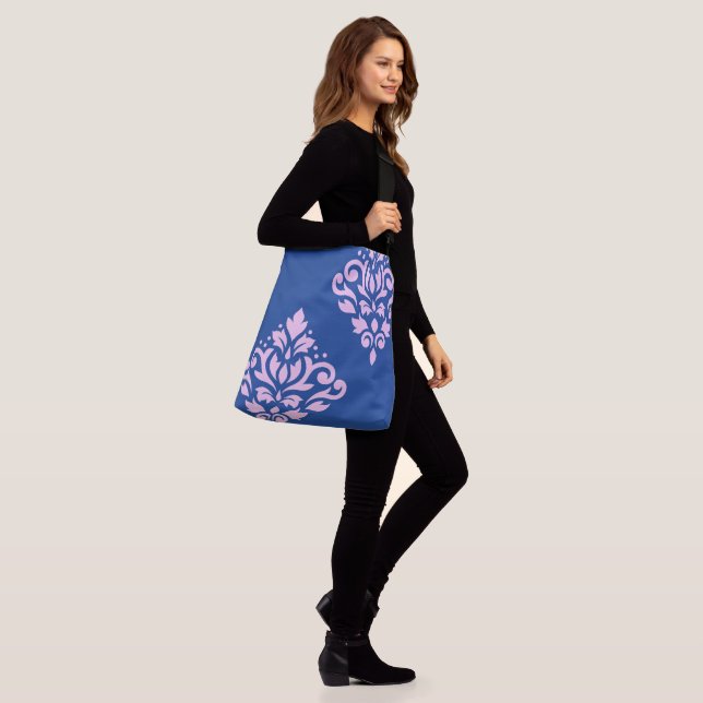 Bolsa Ajustável Rolar Damask Art I Rosa em Azul (No(a) Modelo)
