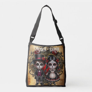 Bolsa Ajustável Romance Sombrio Açúcar Caveiras