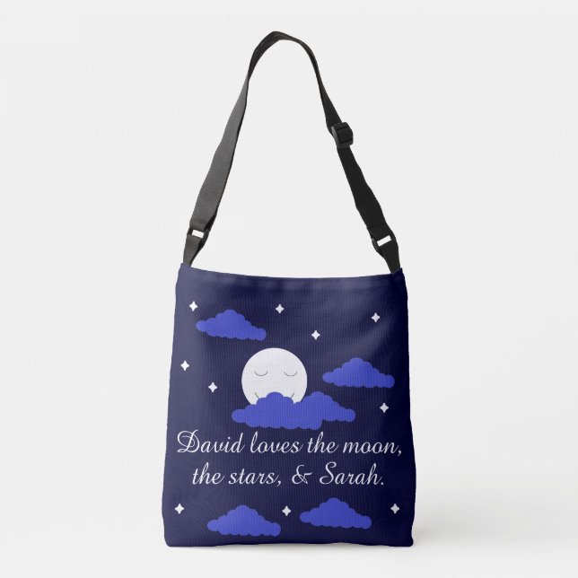 Bolsa Ajustável Romantic Moon with Stars: (Verso)