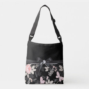 Bolsa Ajustável Rosa chique elegante da aguarela floral