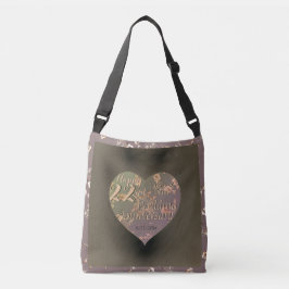 Bolsa Ajustável rosa Coppery Heart, 22º aniversário de casamento