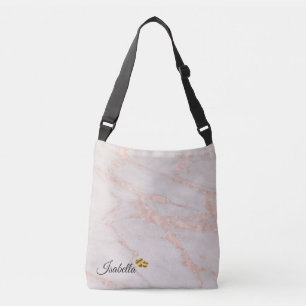 Bolsa Ajustável Rosa cor-de-rosa, luxo, com mármore brilhante, ad
