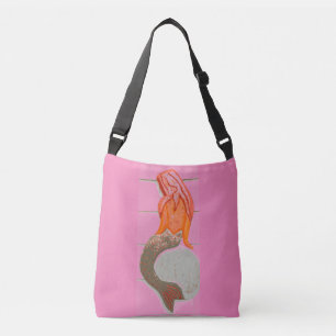 Bolsa Ajustável rosa de assento da sereia do redhead