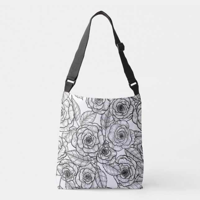 Bolsa Ajustável Rosa desenhado à mão (Frente)