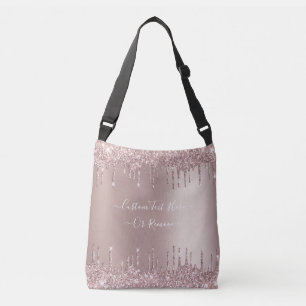 Bolsa Ajustável Rosa Dourado Dissipadores de brilho reluzentes - A