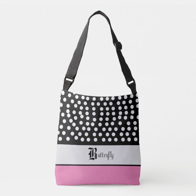 Bolsa Ajustável Rosa E Preto (Frente)