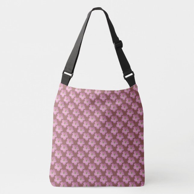 Bolsa Ajustável Rosa floral botânico doce em alguma cor (Frente)