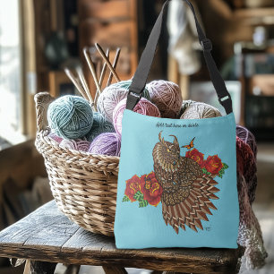 Bolsa Ajustável Rosa vermelha Coruja Azul