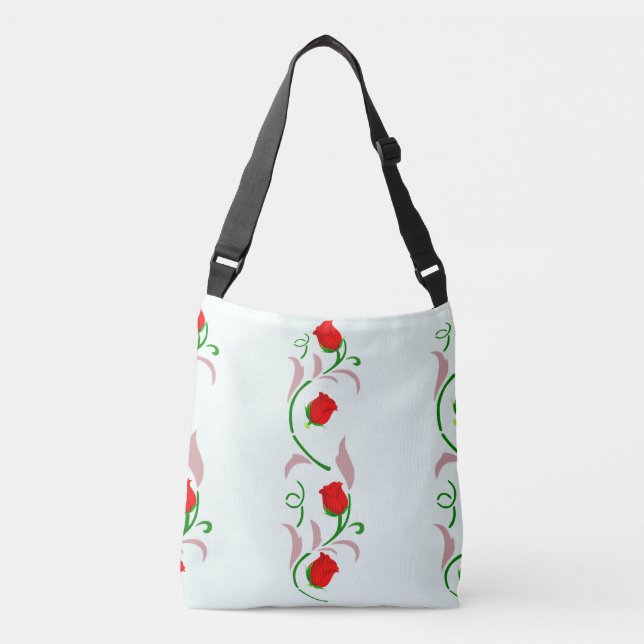 Bolsa Ajustável Rosa vermelha Floral (Frente)
