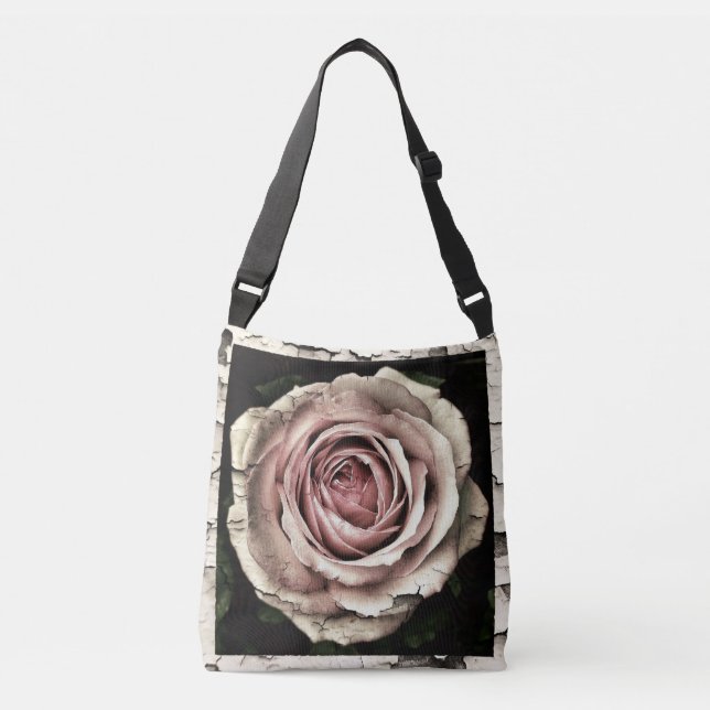 Bolsa Ajustável Rosa Vintage Estilo Gótico (Frente)