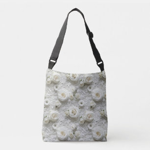 Bolsa Ajustável Rosas Brancas de Renda Nupcial