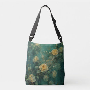Bolsa Ajustável Rosas Brancas Dourado Antigo Vintage Romântico Ver