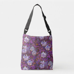 Bolsa Ajustável "Rosas brancas, folhas roxas", lindas flores