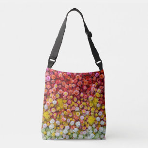 Bolsa Ajustável Rosas Coloridas e Crisântemos Gradiente Floral
