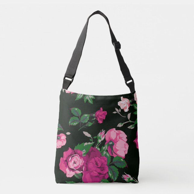 Bolsa Ajustável rosas cor-de-rosa magníficos (Frente)