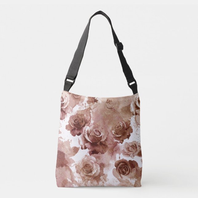 Bolsa Ajustável Rosas de Aquarela 3 (Frente)