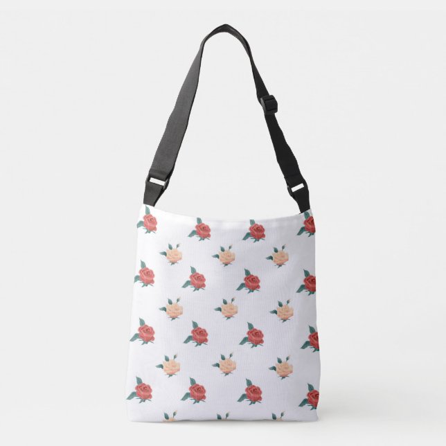Bolsa Ajustável Rosas de fundo floral (Frente)