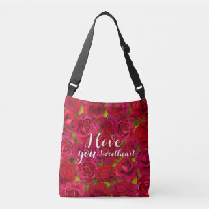 Bolsa Ajustável Rosas Vermelhas Eu Te Amo Nome