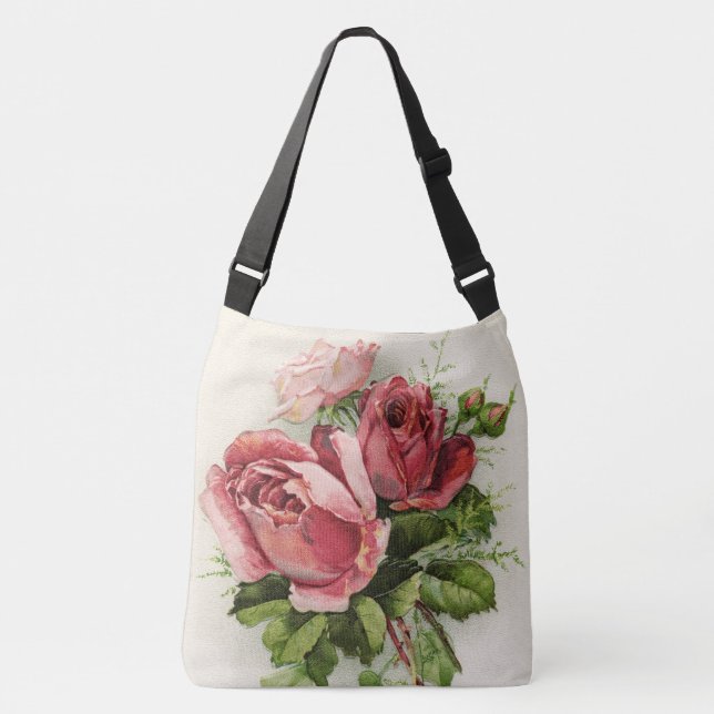 Bolsa Ajustável Rosas Vintage (Frente)
