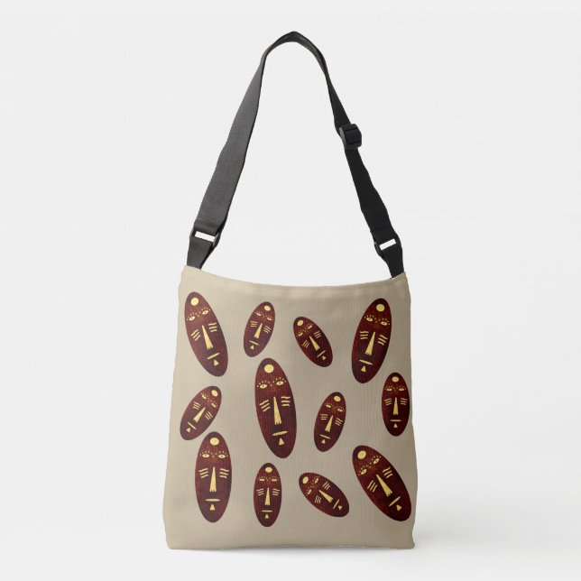 Bolsa Ajustável Rosto abstrato moderno contemporâneo (Frente)