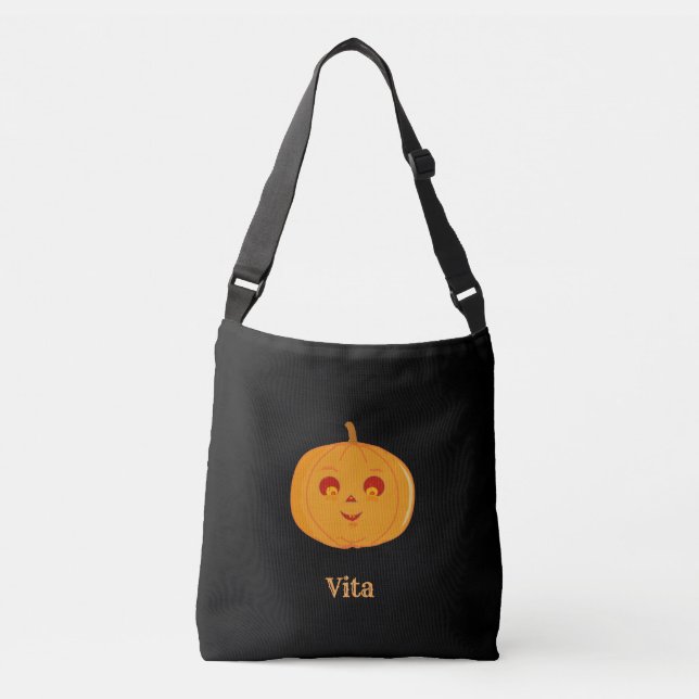 Bolsa Ajustável Rosto de Abóbora Fofo (Frente)