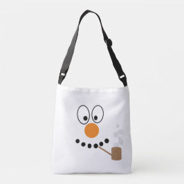 Bolsa Ajustável Rosto de Cartografia de Snowman de Natal