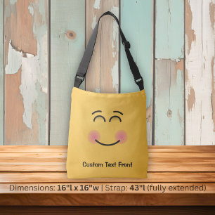 Bolsa Ajustável Rosto Sorridente com Sorrindo Olhos Cruzados