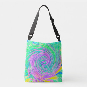 Bolsa Ajustável Rotação Abstrato azul-turquesa e roxo