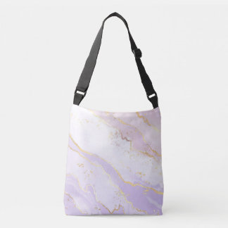 Bolsa Ajustável Roxo Suave Splash Dourado Aquarela Elegante