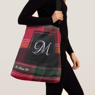 Bolsa Ajustável RUA das Ilhas Virgens dos EUA. Croix Madras Monogr