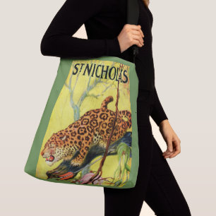 Bolsa Ajustável rua de 1929. Impressão de leopardo cobrir da revis