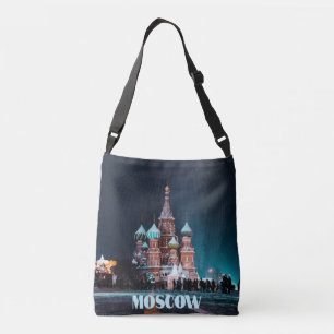 Bolsa Ajustável Rua russa de Moscou. Catedral de Basil
