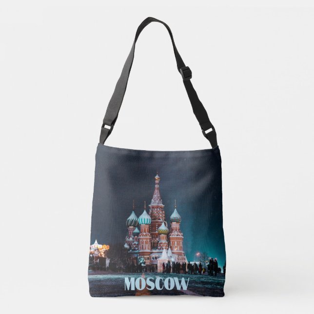 Bolsa Ajustável Rua russa de Moscou. Catedral de Basil (Verso)